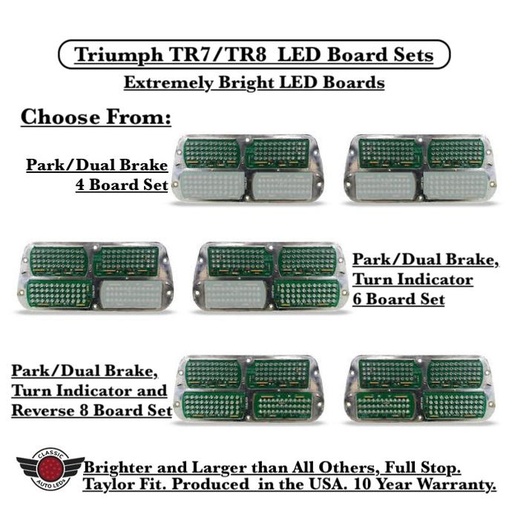 Triumph TR7/TR8 1974-1981 LED Tail Lamp Board Set